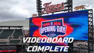 Comerica Park  New Videoboard Complete For Opening Day 4K [upl. by Saval]