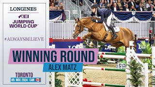 Alex Matz with a statement in Toronto 🐎😍  FEI Jumping World Cup™ Toronto CAN [upl. by Riay]