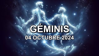 Horóscopo de hoy ♊︎ GÉMINIS  04 Octubre 2024 géminishoroscopo [upl. by Atinaj]