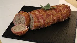 Foot Long Pigs in Blanket Recipe  12 Bakes of Christmas Day 3 [upl. by Ahsieit]