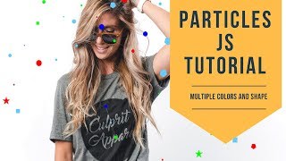 Particles JS Tutorial  Particles JS Multiple Color and Shape [upl. by Leunamne181]