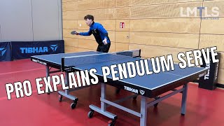 TABLE TENNIS PRO EXPLAINS THE PENDULUM SERVE  SERVICE TUTORIAL [upl. by Areehs]