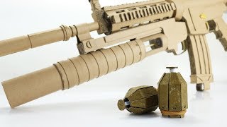 Grenade and Launcher  How to Make Cardboard Gun [upl. by Nawd]