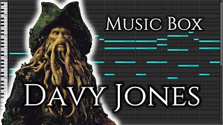 1 Hour Loop Davy Jones  Pirates of the Caribbean 2 Music BoxMIDI [upl. by Arodnap]