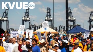 Port strike Tens of thousands of dockworkers demand better pay and benefits [upl. by Annice]