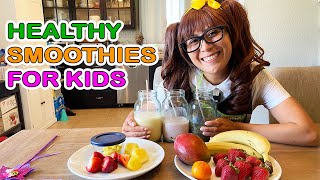 Smoothies for Kids  Soso Makes 3 HEALTHY Yummy Smoothies [upl. by Indihar]