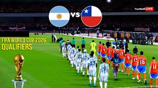 Argentina vs Chile  FIFA World Cup 2026™ Qualifiers  Full Match  Realistic PES Gameplay [upl. by Pillihp]