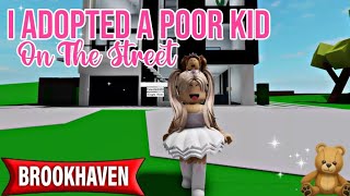 I Adopted A Poor Kid On the Street  Brookhaven Rp Roblox [upl. by Atikat]