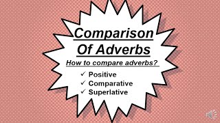 Comparison of Adverbs Comparative and Superlative Adverbs English Grammar [upl. by Grace]