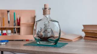 Making a unique ship in a bottle Diorama Miniature  Gift ideas [upl. by Morly519]