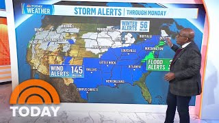 Bomb cyclone to bring severe weather and Arctic cold across US [upl. by Rehtae]