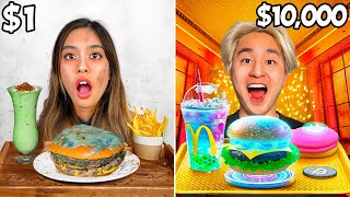 Eating CHEAP vs EXPENSIVE Food Challenge [upl. by Akkim]