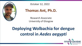 Deploying Wolbachia for Dengue Control in Aedes aegyptiThomas Ant  October 12 2022 [upl. by Nylak657]