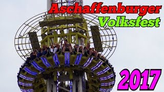 Aschaffenburger Volksfest 2017  Fahrgeschäfte amp Impressionen [upl. by Colligan344]