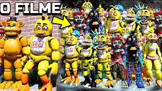 ANIMATRONICS MOVIE VS TODOS OS ANIMATRONICS GOLDEN FREDDY FREDDY CHICAS BONNIE O FILME 28 [upl. by Johnna]