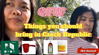 Things you should bring in Czech Republic  first time ofw  floe and diane channel [upl. by Koloski562]