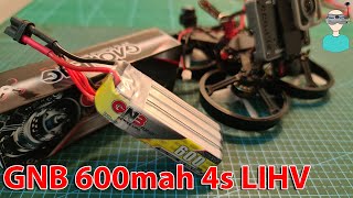 🔋 Longer Flight Times For Micros GAONENG GNB 600mah 4s LIHV Battery Capacity amp Flight Time Tests [upl. by Naxor]