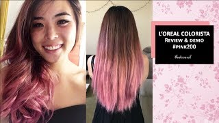 LORÉAL COLORISTA PINK REVIEWDEMO  Washout  thatscarol [upl. by Trude679]