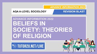 AQA ALevel Sociology  Advance Info 2022 Revision Blast  Beliefs  Theories of Religion [upl. by Sandra677]