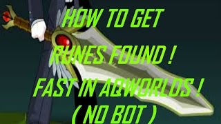 HOW TO GET RUNES FOUND IN AQWORLDS FAST [upl. by Suoicerpal]