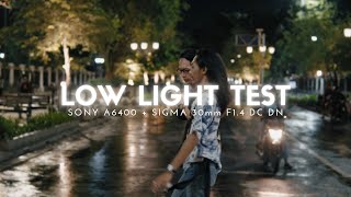 Sony A6400  Sigma 30mm F14 lowlight test at Malioboro Yogyakarta Indonesia [upl. by Alleacim]