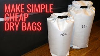 Easy to make waterproof dry bags No stitching just cable ties duct tape and super tough Tyvek [upl. by Ttik]