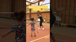 Serena Williams And Her Daughter Olympia Playing Tennis 🎾 [upl. by Pansy]