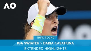 Iga Swiatek v Daria Kasatkina Extended Highlights 3R  Australian Open 2022 [upl. by Aiveneg]