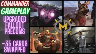 Fallout Commander Game  Upgraded Precons  Mothman Dogmeat Dr Madison Li Caesar  EDH MTG PIP [upl. by Juno]