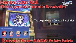 The Legend of Galactic Baseballer Volcanic Planet 60000 Points Auto Guide 【Honkai Star Rail 22】 [upl. by Irabaj]