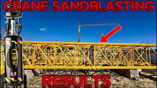 Portable Sandblaster in Action Crane Transformation Results [upl. by Arukas]