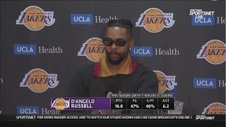 DAngelo Russell Postgame Interview  Los Angeles Lakers lose to New York Knicks 112108 [upl. by Ahiel]