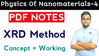 XRD Method  XRay Diffraction Method  Scherrers Formula  Notes [upl. by Nagle]