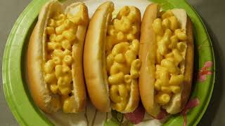 eat Canned Mac amp Cheese in Hotdog Bun [upl. by Searby]