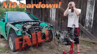 E36 quotFidjiquot N13 swap engine teardown  can it be saved [upl. by Narej]