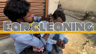 ASMR Indian ear cleaning cleaning ear satisfying video ear wax removal [upl. by Nosnevets]