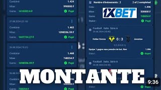 1xbet MONTANTE dune semaine jai gagné 3500000f🤑 voici MA METHODE [upl. by Ennazus]