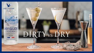 Dirty Martini vs Dry Martini Cocktail  Grey Goose Vodka [upl. by Chico]