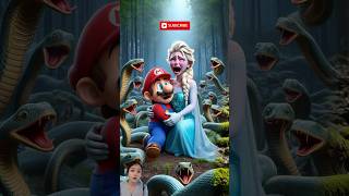 ❤️ Evolution Mario And Elsa  Surrounded by Snakes 😭 Frozen Super Mario [upl. by Ehtnax]