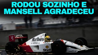 Senna roda e facilita a vida de Mansell [upl. by Haeel]