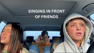 Singing in front of friends and family priceless reactions [upl. by Eimas98]