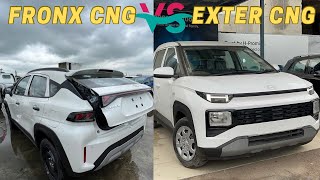 Fronx Sigma CNG VS Exter S CNG  तगड़ा मुक़ाबला लेकिन 🤜🤛 Detailed Comparison [upl. by Amsab]