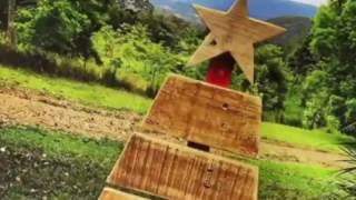 ÁRBOLES DE NAVIDAD CON PALETaS 20 IDEAS  PALLETS WOOD CHRISTMAS TREE [upl. by Alegre]