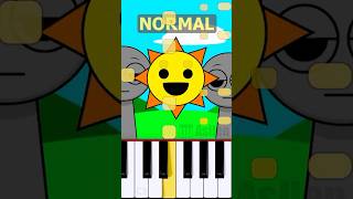 Mr Sun Theme Incredibox Sprunki  Normal Vs Horror on piano [upl. by Leiser]