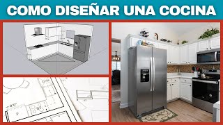 Como Diseñar Una COCINA  ✅ Consejos para diseñar una cocina con flujo de trabajo [upl. by Zigrang]