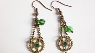 fabriquer une paire de boucles doreilles steampunk [upl. by Tshombe419]