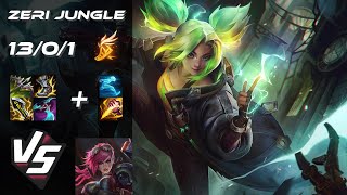 JUNGLE Zeri vs Vi  NA Challenger Patch 1414 [upl. by Keegan498]