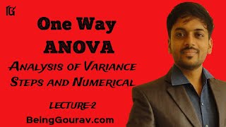 One Way ANOVA  Analysis of Variance Steps and Numerical  by Gourav Manjrekar [upl. by Salomo]