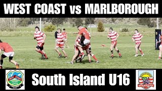 West Coast U16 vs Marlborough U16 South Island U16 Rugby 16th September 2023 [upl. by Shela622]