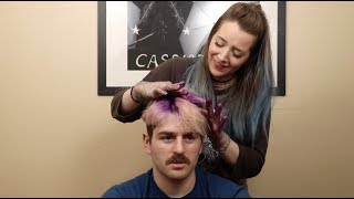 Cutting And Coloring My Boyfriends Hair [upl. by Milson]